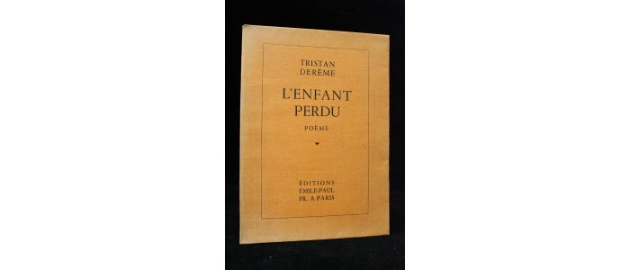 DEREME : L'enfant perdu - Erste Ausgabe - Edition-Originale.com