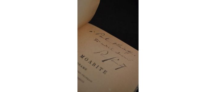 DEROULEDE : La moabite - Autographe, Edition Originale - Edition-Originale.com