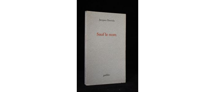 DERRIDA : Sauf le nom - Erste Ausgabe - Edition-Originale.com