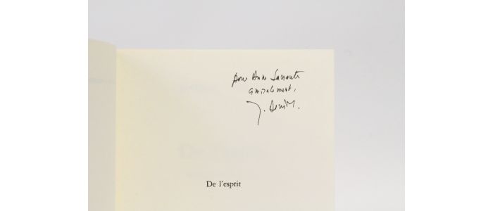DERRIDA : De l'esprit. Heidegger et la question - Signiert, Erste Ausgabe - Edition-Originale.com