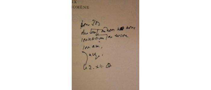 DERRIDA : La voix et le phénomène - Autographe - Edition-Originale.com