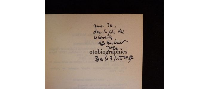 DERRIDA : Otobiographies, l'enseignement de Nietzsche et la politique du nom propre - Libro autografato, Prima edizione - Edition-Originale.com