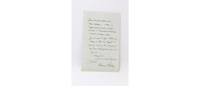DETAILLE : Lettre autographe signée  - Signiert, Erste Ausgabe - Edition-Originale.com