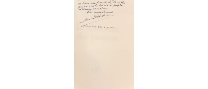 DHOTEL : Le couvent des pinsons - Signed book, First edition - Edition-Originale.com