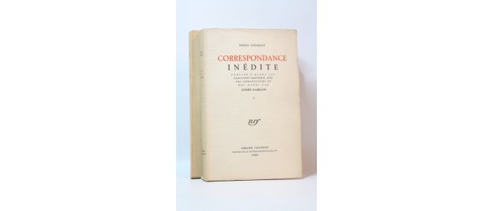 DIDEROT : Correspondance inédite - Prima edizione - Edition-Originale.com