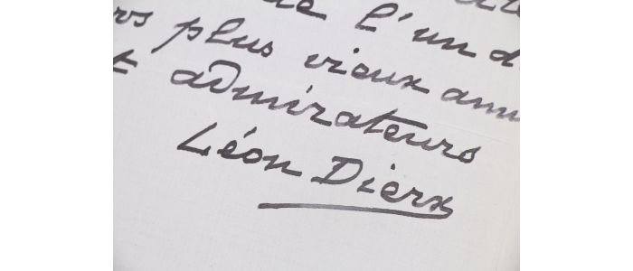 DIERX : Lettre autographe datée et signée à Judith Gautier la félicitant pour son élection à l'Académie Goncourt : 