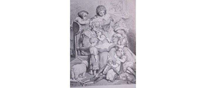 Charles Perrault, Contes, Frontispice. Gravure originale sur bois debout, tirée sur Vélin fort - Edition Originale - Edition-Originale.com