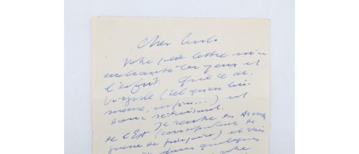 DORGELES : Lettre autographe signée adressée à Carlo Rim alors mobilisé comme infirmier militaire dans un hôpital du Gard - Autographe, Edition Originale - Edition-Originale.com