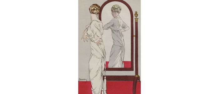 Costumes parisiens. Robe de linon de fil (pl.98, Journal des Dames et des Modes, 1913 n°42) - Prima edizione - Edition-Originale.com