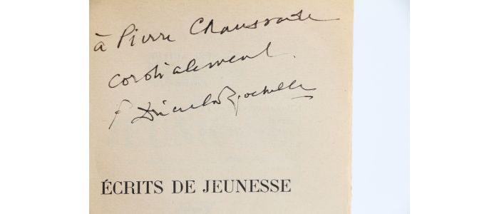 DRIEU LA ROCHELLE : Ecrits de jeunesse 1917-1927 - Signed book, First edition - Edition-Originale.com