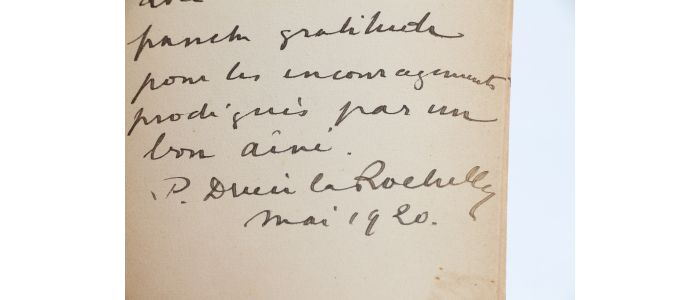 DRIEU LA ROCHELLE : Fond de cantine - Autographe, Edition Originale - Edition-Originale.com