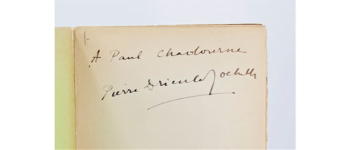 DRIEU LA ROCHELLE : Mesure de la France - Autographe, Edition Originale - Edition-Originale.com