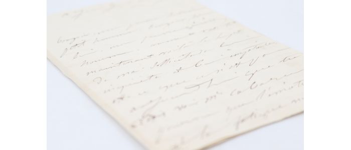 DROUET : Lettre d'amour autographe inédite signée adressée à son amant Victor Hugo, le lendemain de sa plaidoierie défendant son fils Charles - Signed book, First edition - Edition-Originale.com
