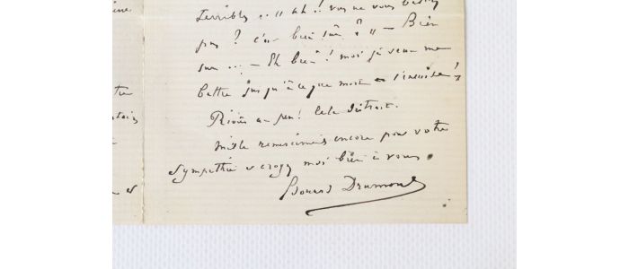 DRUMONT : Lettre autographe signée d'Edouard Drumont 