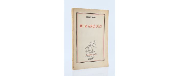 DRUON : Remarques - Libro autografato, Prima edizione - Edition-Originale.com