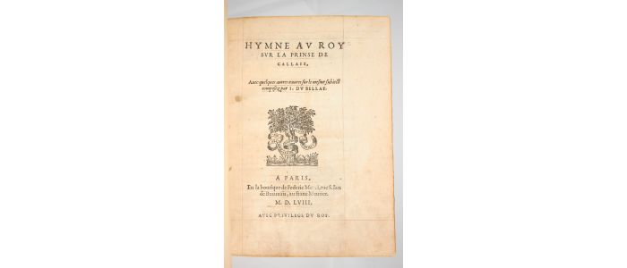 DU BELLAY : Hymne au Roy sur la prinse de Callais - Prima edizione - Edition-Originale.com