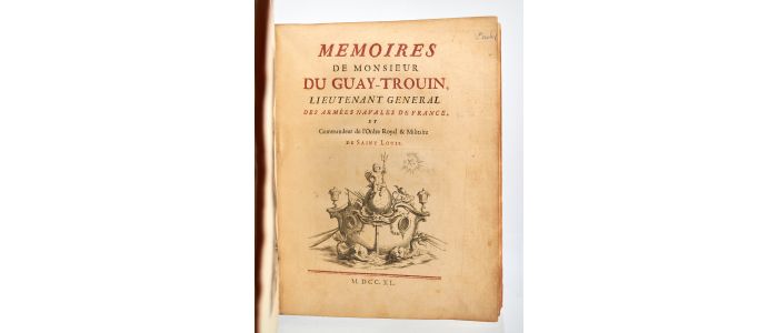 DU GUAY-TROUIN : Memoires de Monsieur Du Guay-Trouin - First edition - Edition-Originale.com