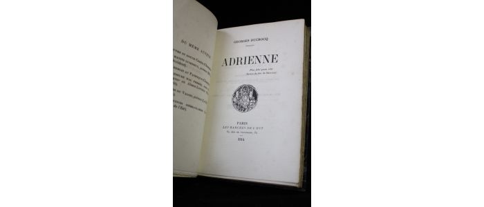 DUCROCQ : Adrienne - Prima edizione - Edition-Originale.com