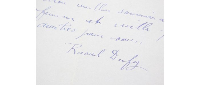 DUFY : Lettre autographe datée et signée adressée à Jean-Emile Laboureur : 