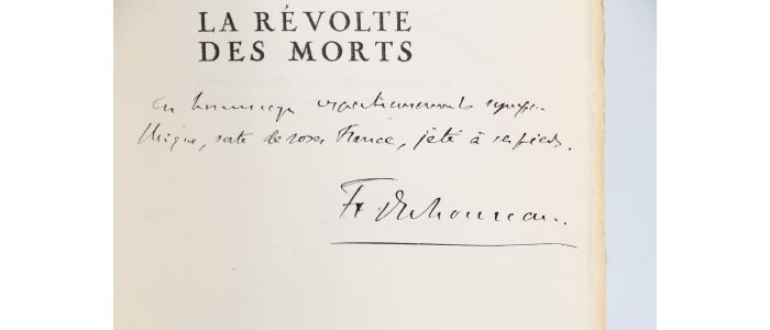 DUHOURCAU : La révolte des morts - Autographe, Edition Originale - Edition-Originale.com