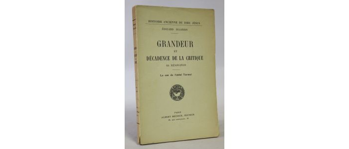 DUJARDIN : Grandeur et décadence de la critique - Autographe, Edition Originale - Edition-Originale.com