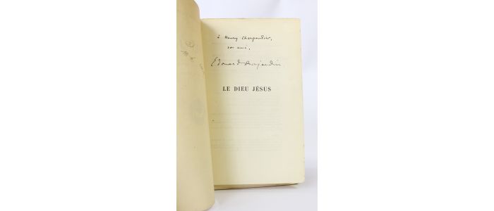 DUJARDIN : Le dieu Jésus - Autographe, Edition Originale - Edition-Originale.com