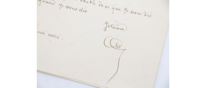 DUMAS : Lettre autographe signée à son amante Marie Richon : 