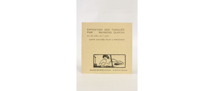DUNCAN : Carton d'invitation à l'exposition des tuniques par Raymond Duncan - Erste Ausgabe - Edition-Originale.com