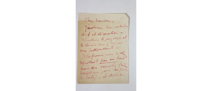 DUNOYER DE SEGONZAC : Lettre autographe signée concernant la reproduction de deux de ses oeuvres dans une revue - Signiert, Erste Ausgabe - Edition-Originale.com