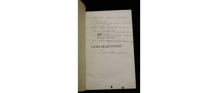 DURANDEAU : Civils et militaires - Autographe, Edition Originale - Edition-Originale.com