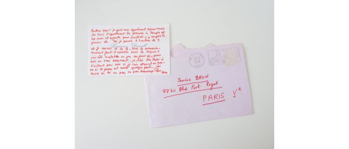 DURRELL : Carte de visite autographe signée adressée à Jani Brun 