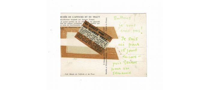 DURRELL : Carte postale autographe de Lawrence Durrell adressée à Jani Brun : 