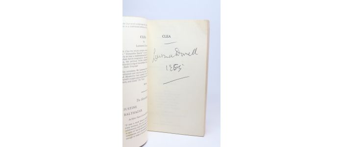 DURRELL : Clea - Autographe - Edition-Originale.com