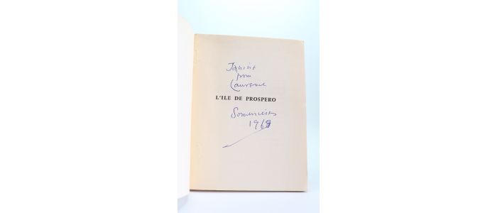 DURRELL : L'île de Prospero - Autographe, Edition Originale - Edition-Originale.com