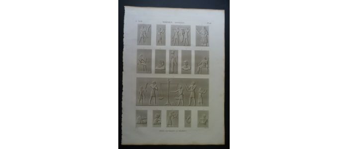 DESCRIPTION DE L'EGYPTE.  Thèbes. Hypogées. Divers bas-reliefs et fragments. (ANTIQUITES, volume II, planche 46) - Prima edizione - Edition-Originale.com