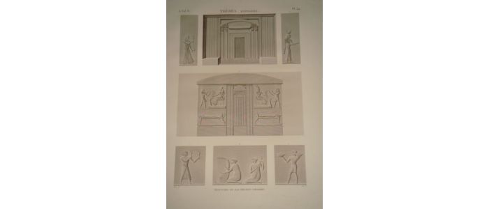 DESCRIPTION DE L'EGYPTE.  Thèbes. Hypogées. Peintures et bas-reliefs coloriés. (ANTIQUITES, volume II, planche 44) - Erste Ausgabe - Edition-Originale.com
