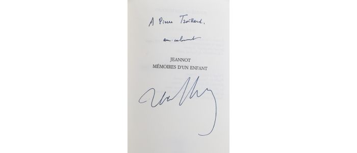 DUTOURD : Jeannot mémoires d'un enfant - Autographe, Edition Originale - Edition-Originale.com