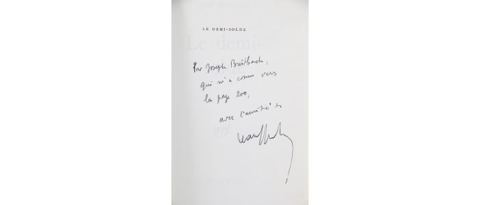 DUTOURD : Le demi-solde - Libro autografato, Prima edizione - Edition-Originale.com