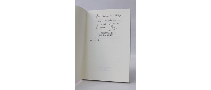 DUTOURD : Scandale de la vertu - Signed book, First edition - Edition-Originale.com