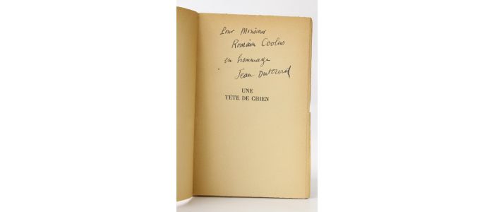 DUTOURD : Une tête de chien - Libro autografato, Prima edizione - Edition-Originale.com