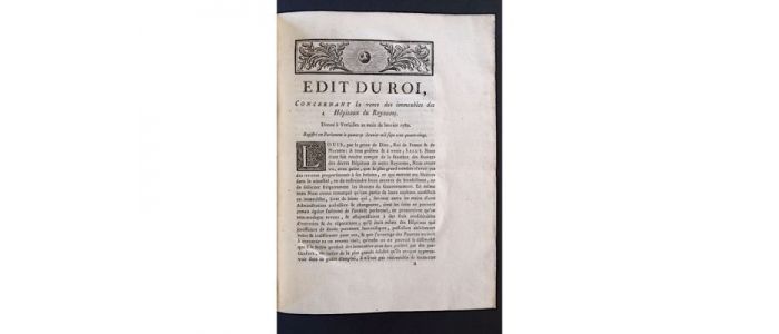 [EDITS] Edits ; lettres patentes ; Declarations ; Arrests...  - Prima edizione - Edition-Originale.com