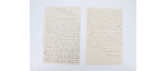 ELLIS : Lettre autographe signée sur le peuple premier des Vazimba à Madagascar - Signiert, Erste Ausgabe - Edition-Originale.com