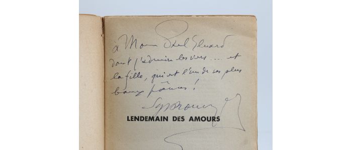 ELUARD : Lendemain des amours - Exemplaire de Paul Eluard - Signed book, First edition - Edition-Originale.com