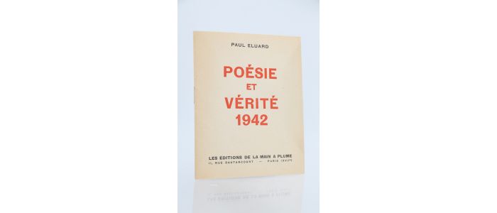 ELUARD : Poésie et vérité 1942 - Edition Originale - Edition-Originale.com