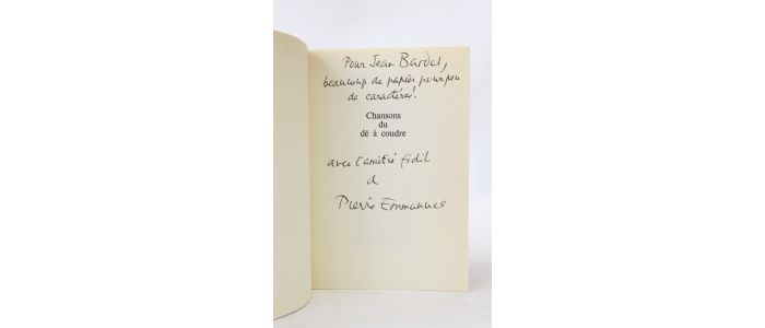 EMMANUEL : Chansons du dé à coudre - Autographe - Edition-Originale.com