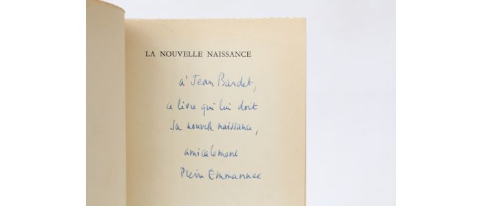 EMMANUEL : La nouvelle naissance - Libro autografato, Prima edizione - Edition-Originale.com