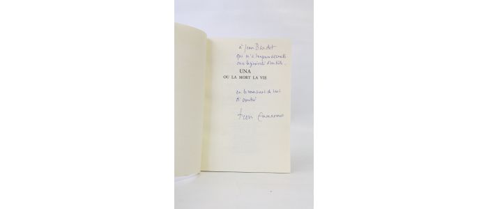 EMMANUEL : Una ou la mort la vie - Autographe, Edition Originale - Edition-Originale.com