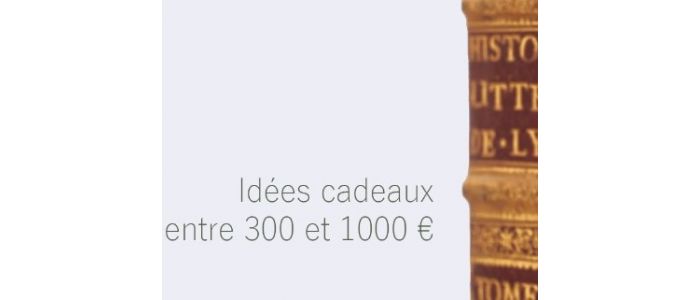 ERRATA : Idées cadeaux entre 300 et 1000 euros - Edition Originale - Edition-Originale.com