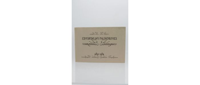 ETIENNE : Palindromes bilingues - Prima edizione - Edition-Originale.com