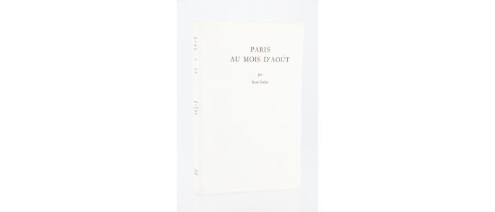 FALLET : Paris au mois d'août - Edition Originale - Edition-Originale.com